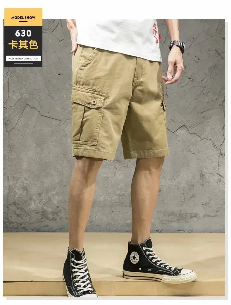 Leichte Herren-Sommershorts aus atmungsaktivem Leinen für Outdoor-Aktivitäten