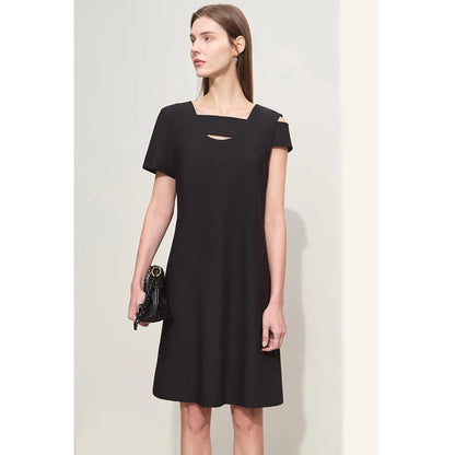 Stylisches Asymmetrisches Kurzarmkleid Elegant Für Damen Sommer