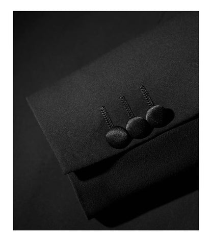 Lange Herren-Anzughose aus 50% Wolle, Slim Fit, tiefblau – ideal für Hochzeit, Büro und Alltag im Herbst und Frühling.