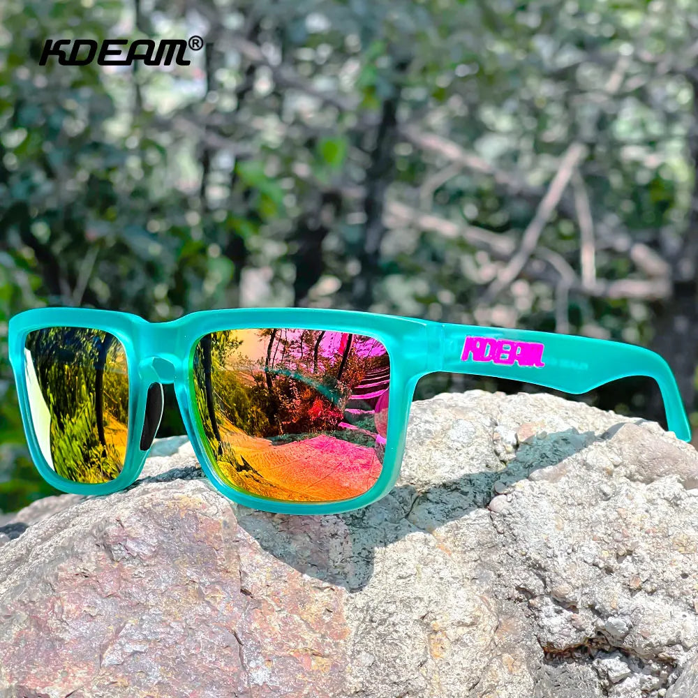 Sonnenbrille quadratisch polarisiert Angeln Lifestyle Spiegel Hartbox Unisex