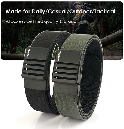 Herren-Taktischer Gürtel aus Nylon mit matte Metall-Schnalle und 43 mm Breite für Alltag und Freizeit