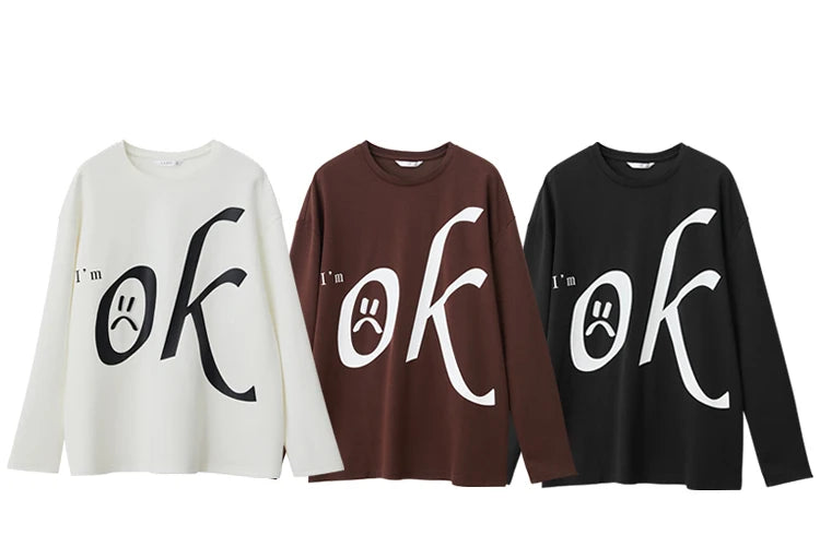 Damen T-Shirt im minimalistischen Stil mit Rundhalsausschnitt und Druckdesign