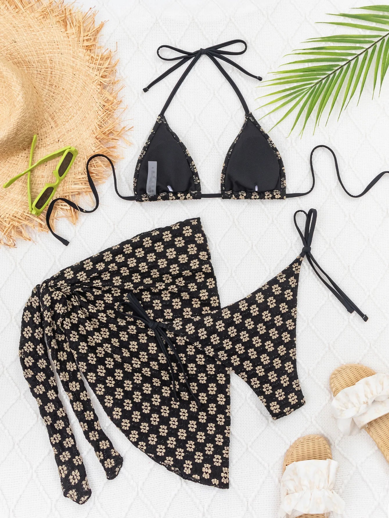 Sexy Net-Bikini-Set mit Push-up-Effekt – Brasilianischer Stil für Strand und Pool