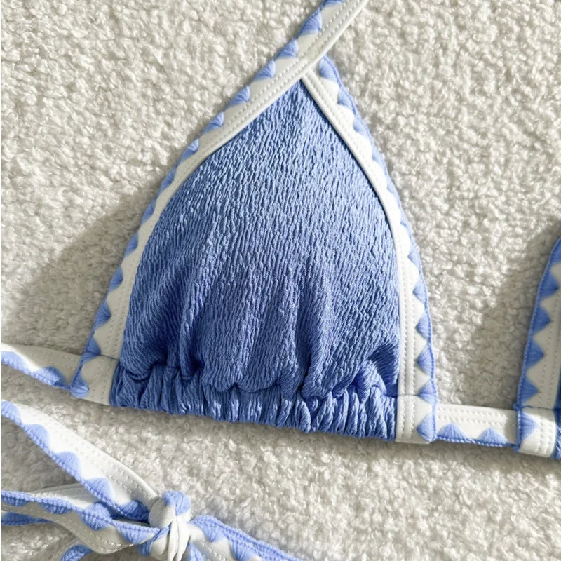 Verführerisches Damen-Bikini-Set in Unifarben – ideal für Strand und Pool