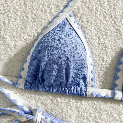 Verführerisches Damen-Bikini-Set in Unifarben – ideal für Strand und Pool