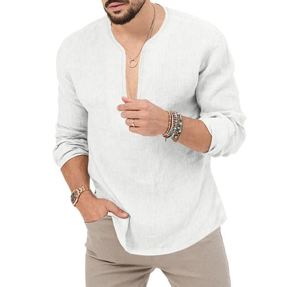 Schweres Herren-Übergrößen-Waffel-T-Shirt mit Farbblock und kurzen Ärmeln