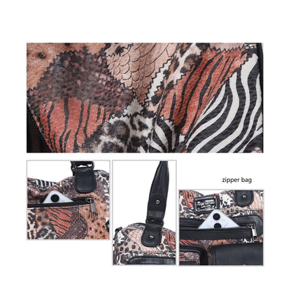 Damen-Satchel-Tasche Vintage-Schwarz Großes Fassungsvermögen Mit Abnehmbarem Tragegurt