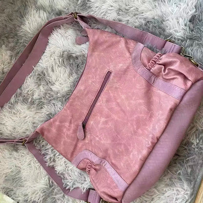 Damen-Schultertasche aus PU Vintage-Look mit Mehrfachfächern und Großem Hauptfach für Alltagsbedarf