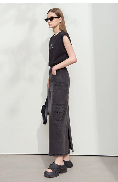 Damen T-Shirt mit Rundhalsausschnitt und besticktem lockeren Design für den Sommer