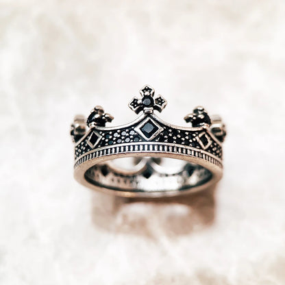Damen-Ring Koenigskrone viktorianisch aus Sterlingsilber