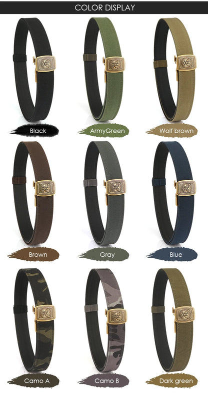 Herren-Automatikgürtel aus Nylon mit Schnellverschluss für Alltag und Freizeit Militärischer Stil