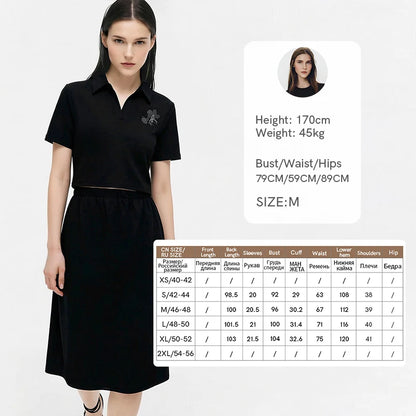 Business Elegant Kleid Für Damen Mit Elastischer Taille Und Kragen
