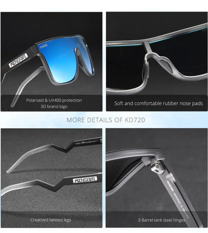 Sonnenbrille Einteiler übergroß polarisiert gebogene Gläser Herren