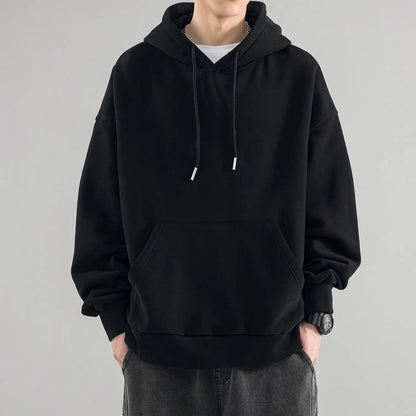 Herren-Strickpullover mit Rundhalsausschnitt und langen Ärmeln – warmer, dicker Fleecestoff im koreanischen Chic mit Fransen, ideal für den Herbst