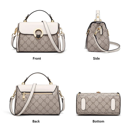 Damen Crossbody Tasche Aus PVC Leder Im Vintage Stil