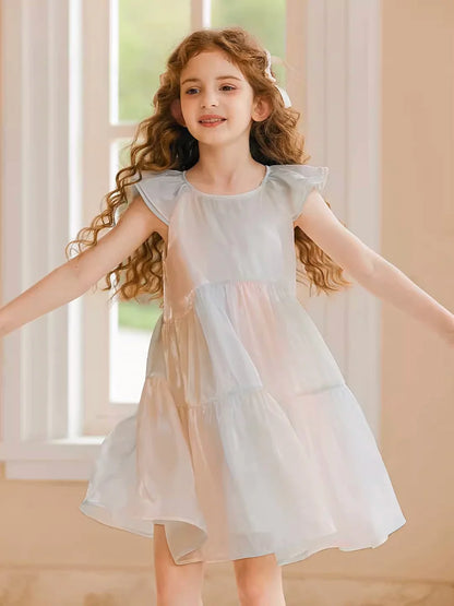 Rosa Mädchen-Weste-Kleid für Herbst und Winter – Niedliches Kinderkleid für Hochzeiten und Geburtstagsfeiern, 110cm-170cm