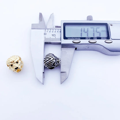 Damen-Charm-Anhänger Löwe Rebel Karma Perlen aus Sterlingsilber
