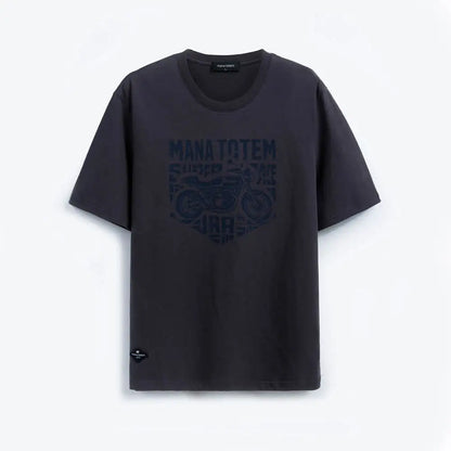 Komfortables Herren T-Shirt Mit Motorrad Druck In Reiner Baumwolle