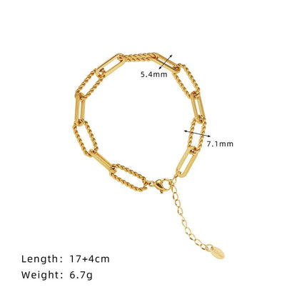 Damen-Armband Büroklammer aus Titanstahl