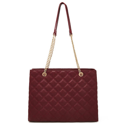 Damen Schultertasche aus PU-Leder Großes Fassungsvermögen Luxus Design