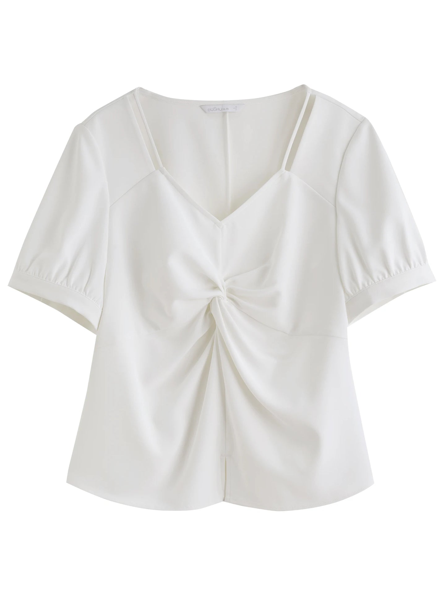 Kurzarm-Stricktop mit Puppenkragen für Damen in Plusgröße – modisch und elegant für den Sommer.
