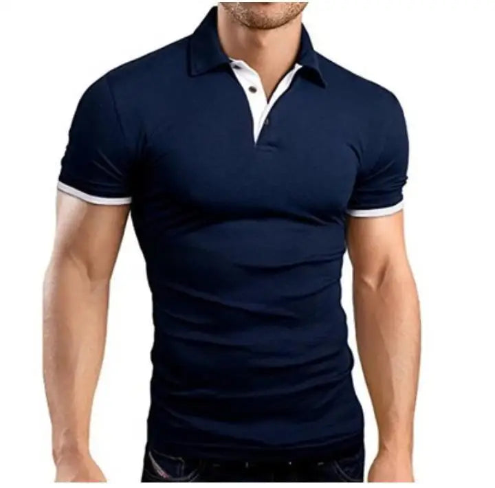 Klassisches Herren-Poloshirt mit amerikanischem Revers, Knopfleiste und langen Ärmeln – ideal für den Herbst