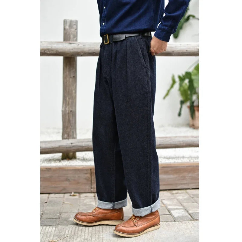 Männer Jeans im Vintage-Stil mit weitem Bein für den Sommer