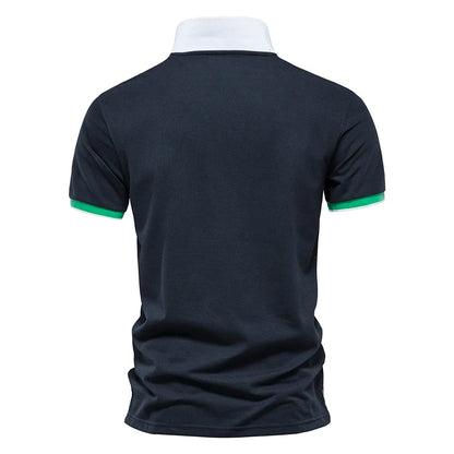 Herren Polo Shirt aus Baumwolle mit Kurzarm und Tasche für lässige Anlässe