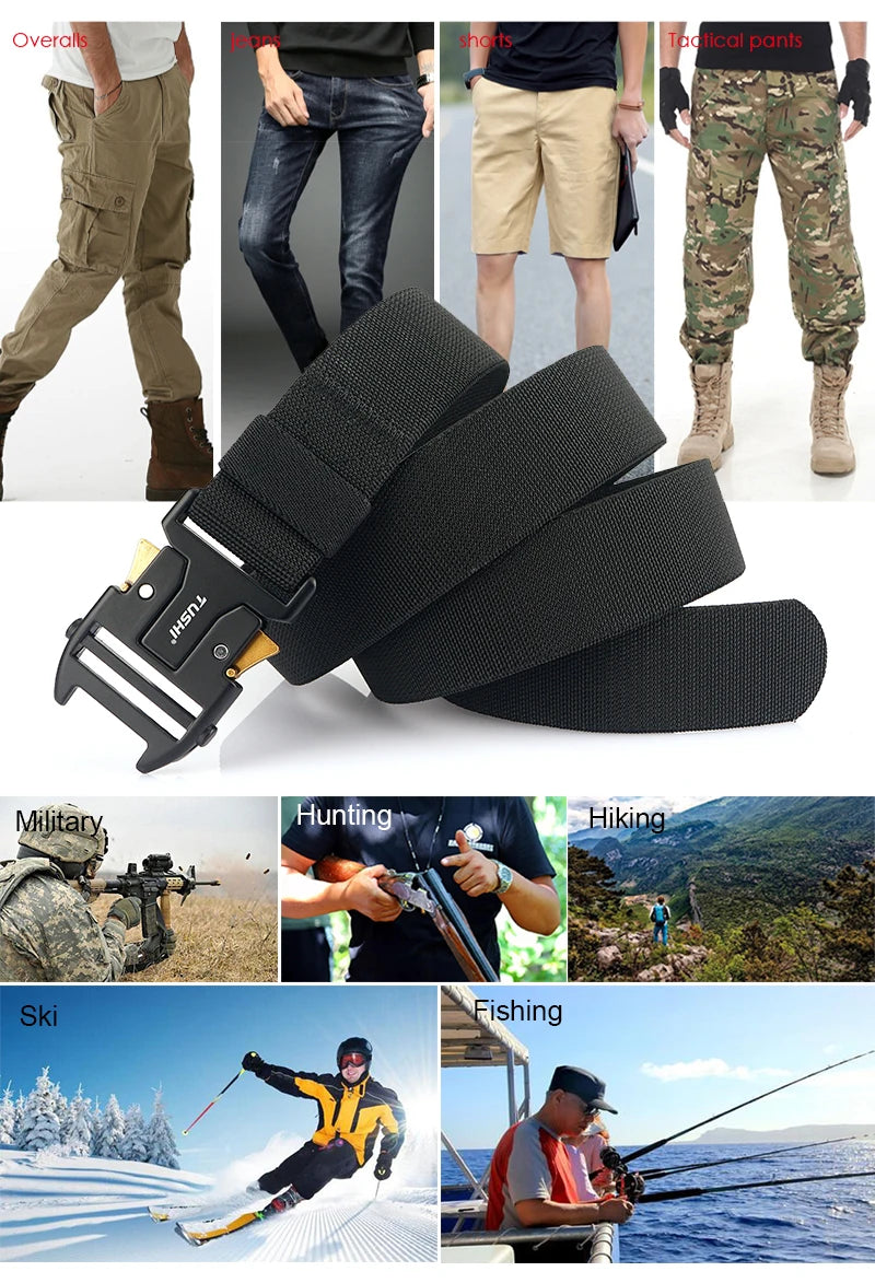 Herren-Elastischer Gürtel mit Schnellverschluss Verstellbar von 105 bis 125 cm Alltag