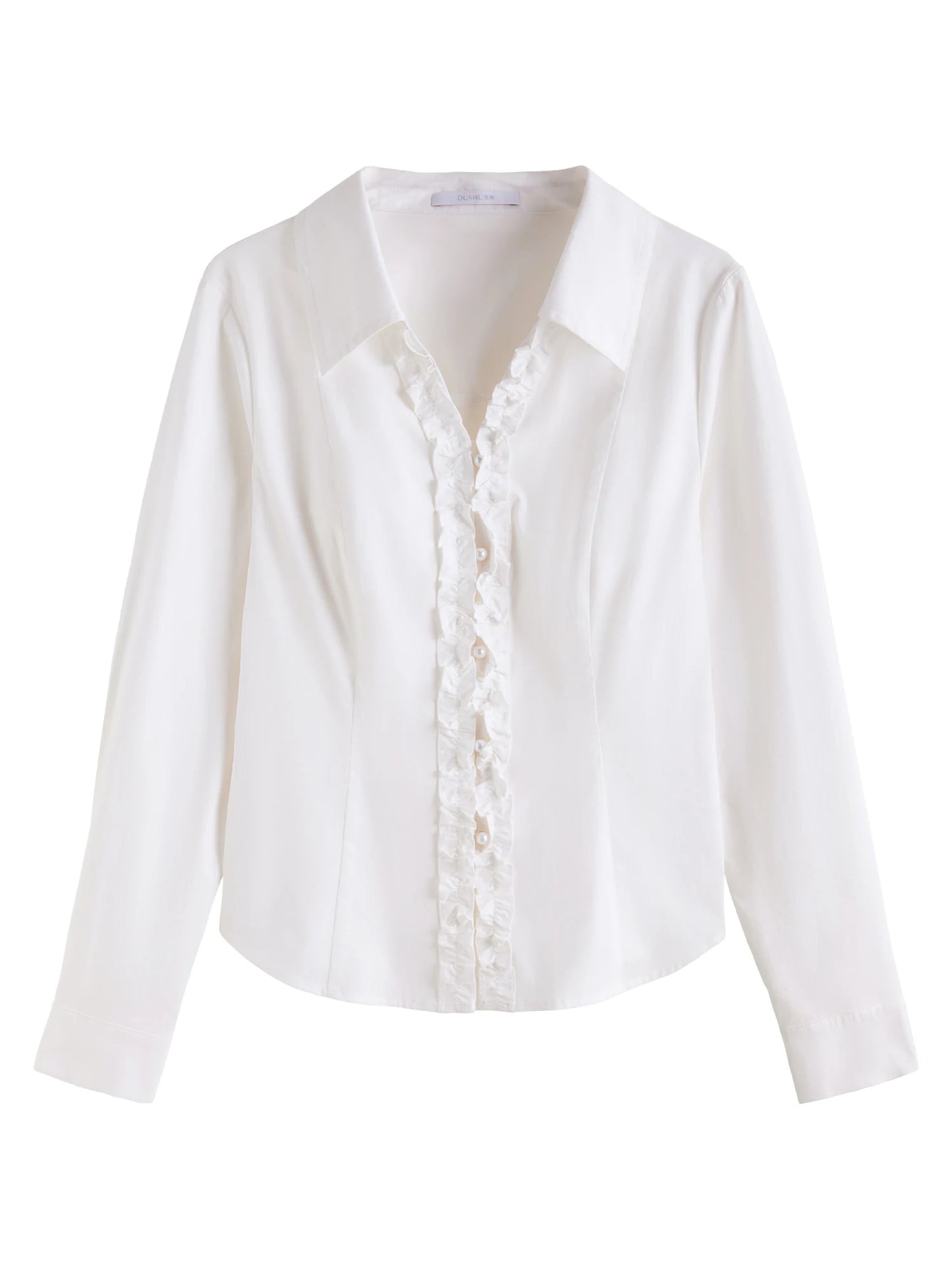 Sommerliches Damen-Temperament-Shirt mit V-Ausschnitt im französischen Stil – vielseitig kombinierbar und locker geschnitten