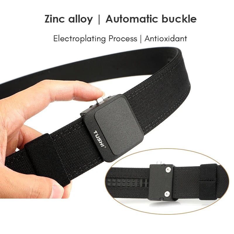 VATLY EDC Tactical Gürtel Herren Nylon Rigid mit Automatik-Schnalle