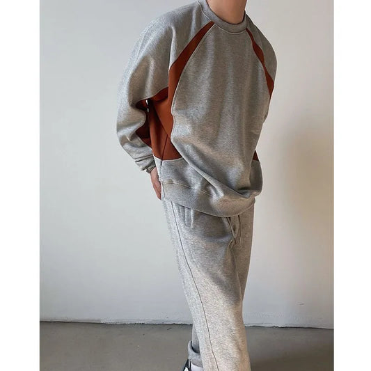 Lässiger Herren-Raglanpullover mit Y2K-Print und Rundhalsausschnitt – ideal für Herbst und Winter