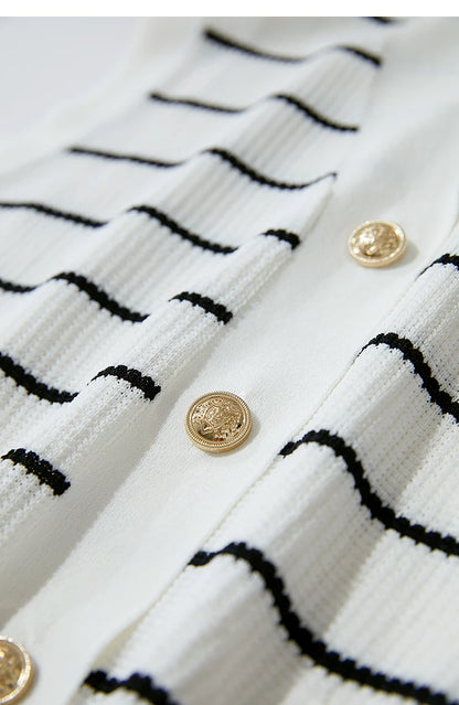 Damen V-Ausschnitt Pullover Streifen ärmellos Viskose Sommer