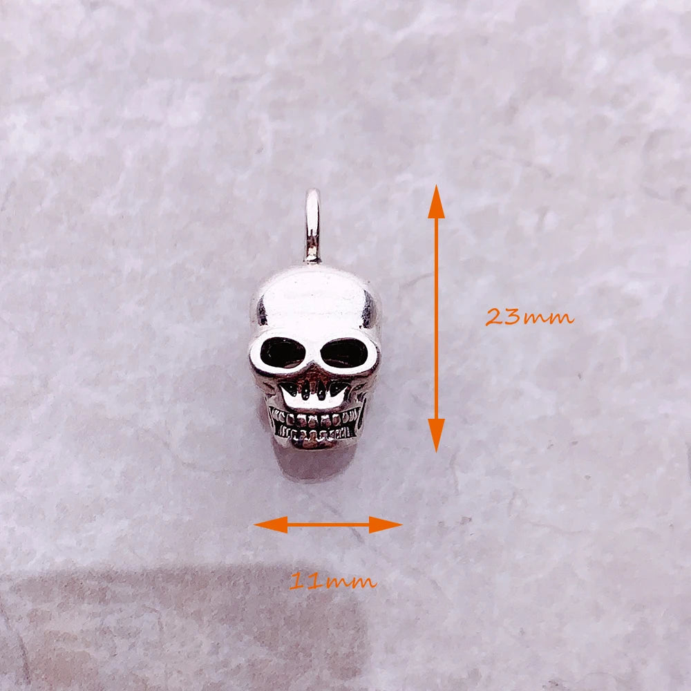 Damen-Anhänger Totenkopf Punk Rebel Street aus Sterlingsilber