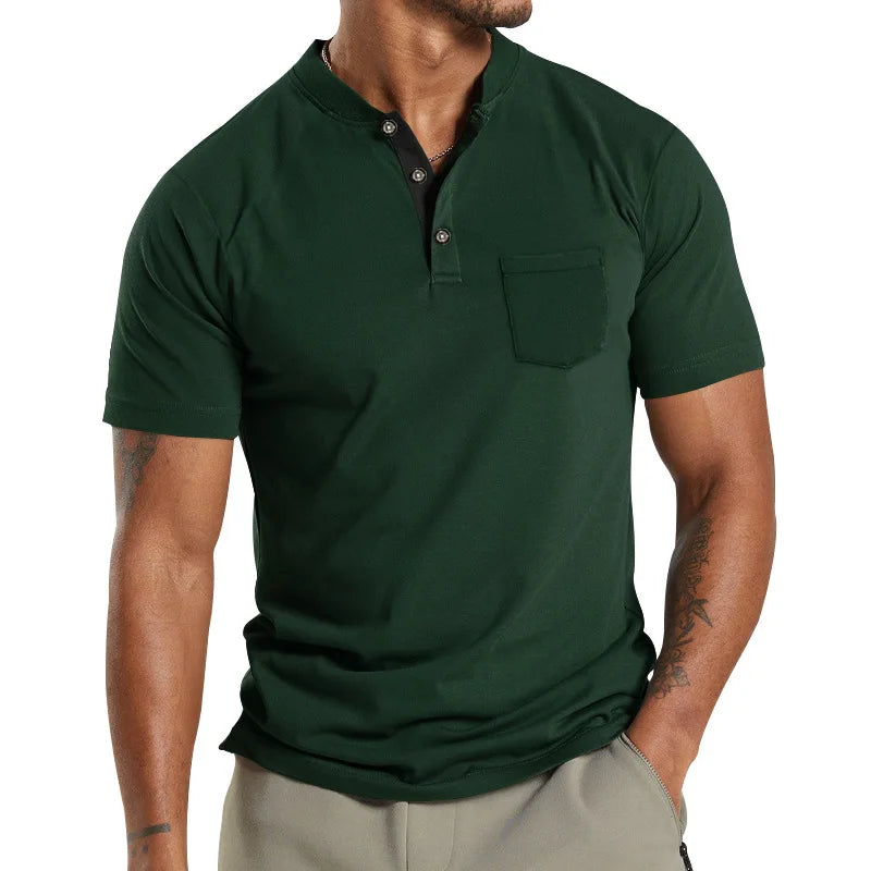 Herren Kurzarm-Poloshirt mit Knopfleiste und Reverskragen – ideal für den Sommer