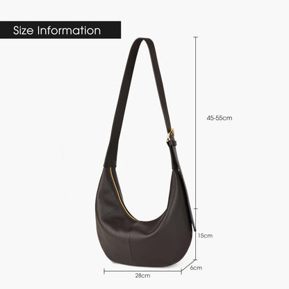 Kalbsleder Hobo-Schultertasche Damen Crossbody