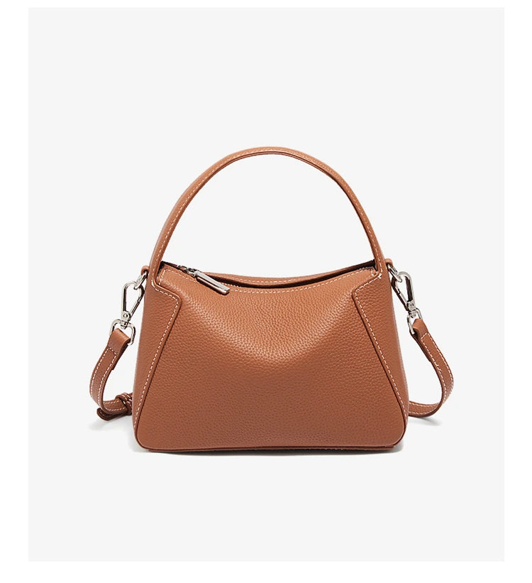 Damen Handtasche Aus Rindsleder Schulter Crossbody Minimalist Style