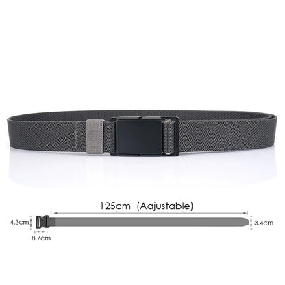Unisex-Gürtel Mit Magnet-Schnalle 3,4 cm Breite Elastisch Für Outdoor Alltagsaktivitäten Wandern Reisen
