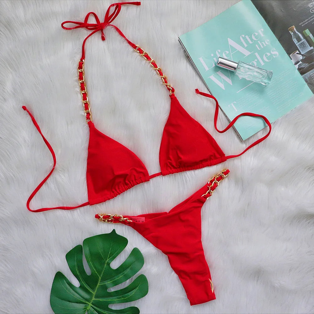 Sexy pinker Bikini-Set für Damen – ideal für Strand und Pool
