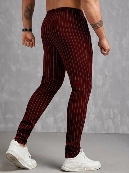 Neue Herren-Freizeithose mit gestreiften Taschen für Frühling und Sommer