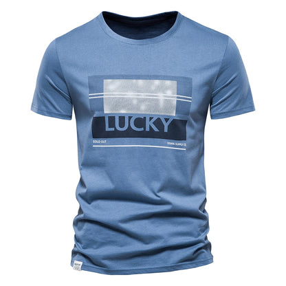 Herren T-Shirt aus 100 Prozent Baumwolle mit modischem Druck im Slim Fit