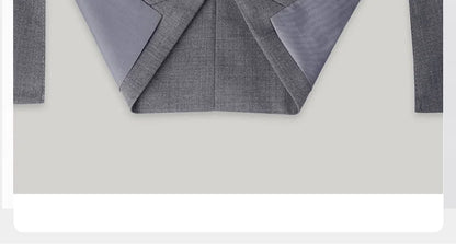 Eleganter Herrenanzug aus 30% Wolle: Grauer Slim-Fit Doppelreiher für Hochzeit & Business