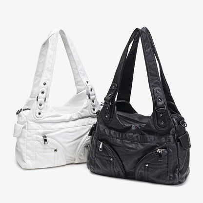 Damen-Handtasche Aus PU-Leder Mit Top-Handle Und Mehrfach-Fächern Große Satchel-Tasche