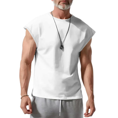Eng anliegendes Herren-Unterhemd aus Baumwolle – schweißabsorbierend und ideal für Fitness und Sport im Sommer.