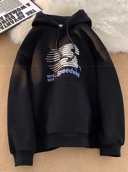 Winter Brief Grafik Gedruckt Pullover Hoodies Für Männer 2025, Neue Hip Hop Mode Mit Kapuze Sweatshirts High Street Fleece Y2K Hoody