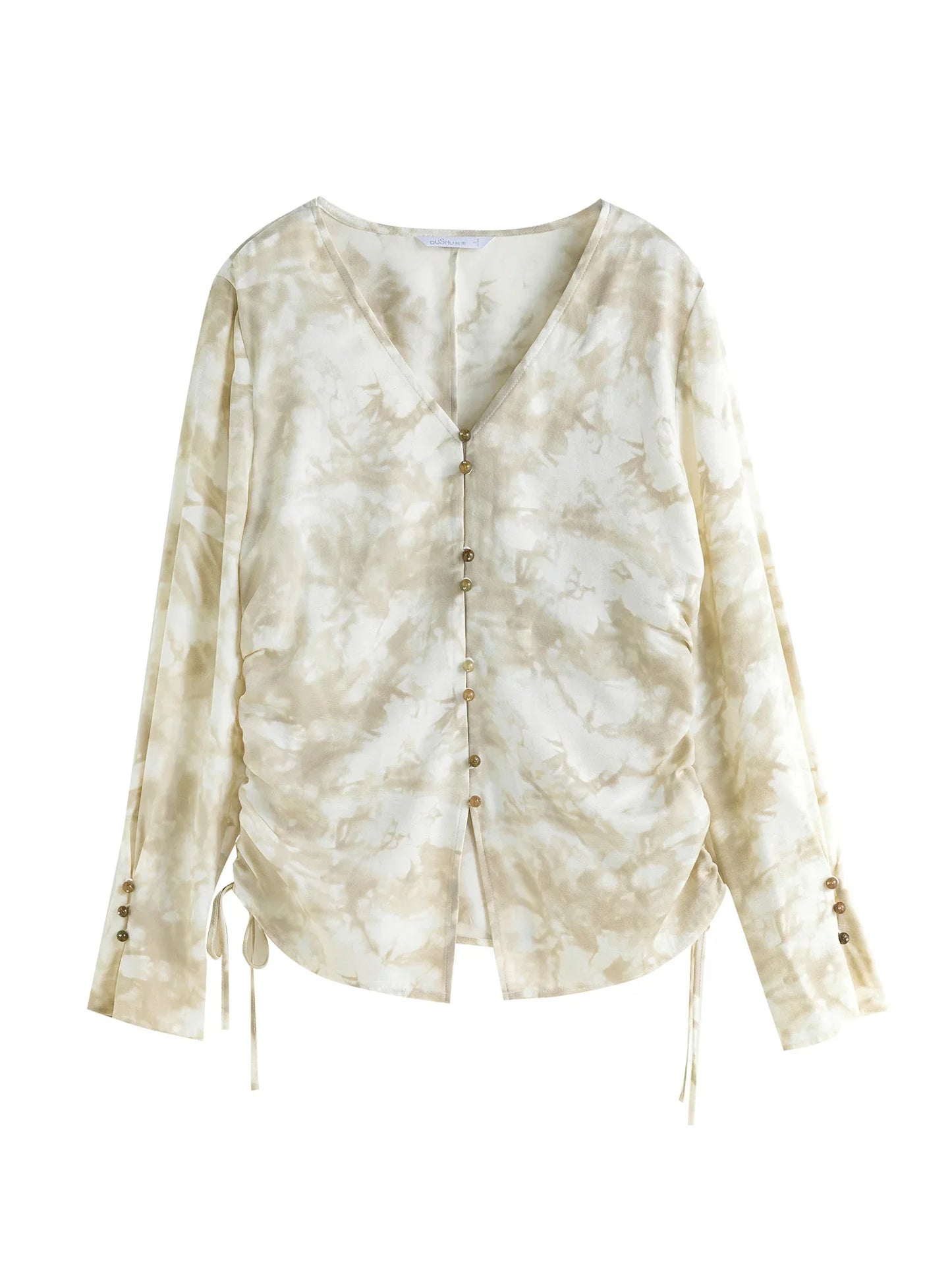 Leichte Damen-Chiffonbluse mit Blumenmuster und eckigem Ausschnitt – Kurzarm-Sommeroberteil