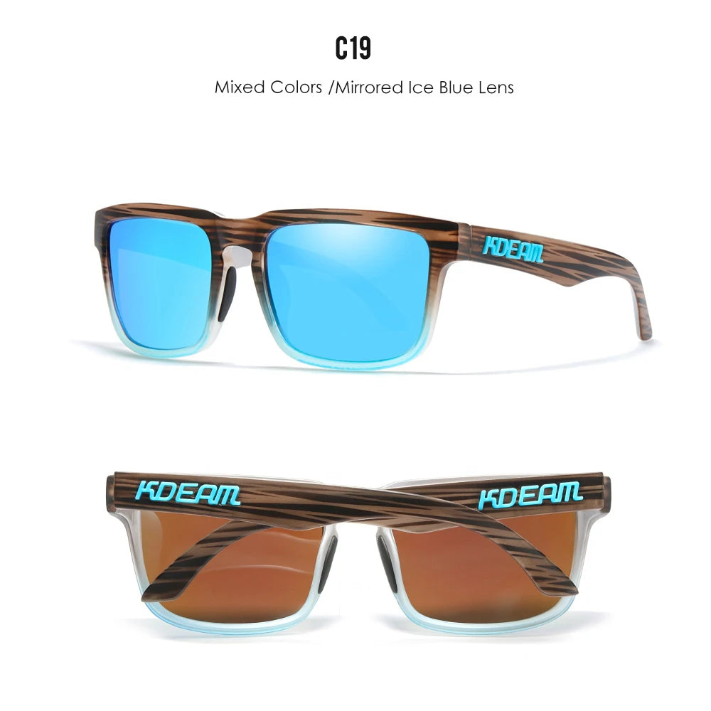 Sonnenbrille quadratisch polarisiert 37 Farben UV400 lässig Outdoor Unisex