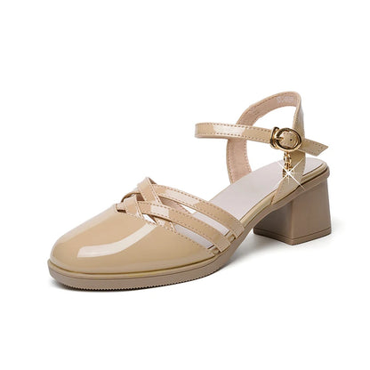 AIYUQI Gladiator-Sandalen, Sommer 2022, neue Damen-Sandalen aus echtem Leder, geschlossene Zehen, große modische Sandalen für Damen