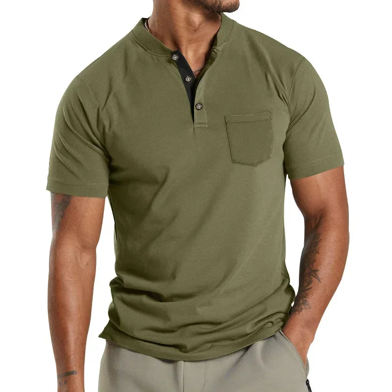 Herren Kurzarm-Poloshirt mit Knopfleiste und Reverskragen – ideal für den Sommer