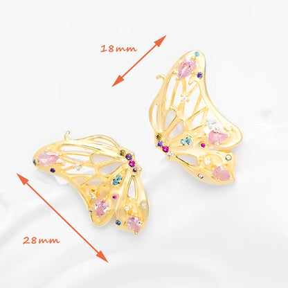 Damen-Ohrringe Schmetterling stilvolles Böhmen aus Sterlingsilber